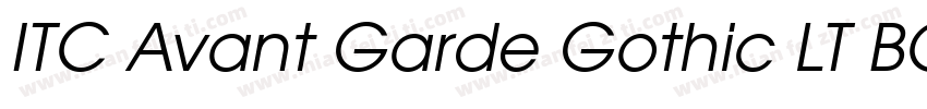 ITC Avant Garde Gothic LT BOLD字体转换